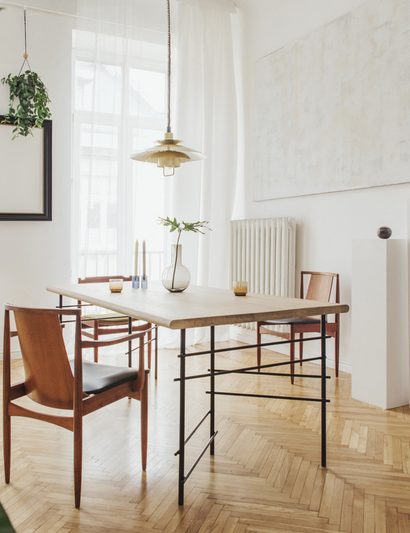parquet dans une pièce de vie