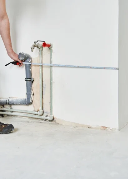 un homme qui travaille des installations plomberie